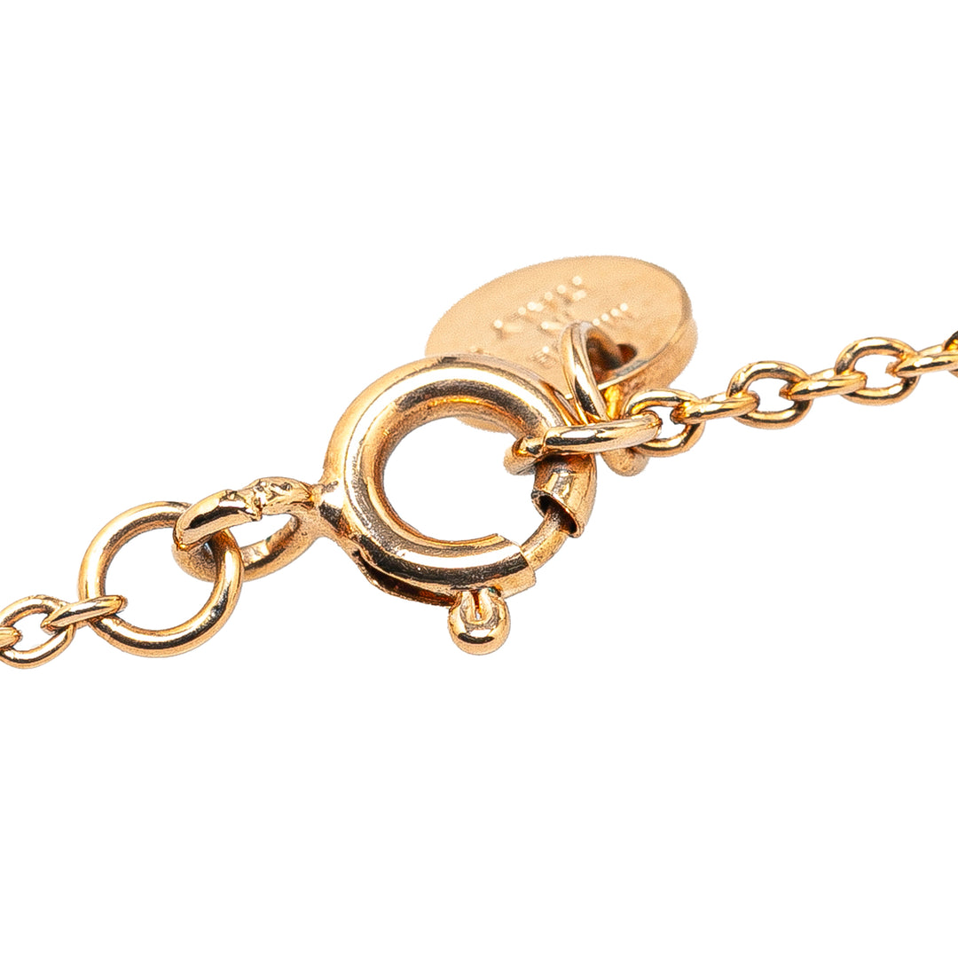 Gold Plated F Is Fendi Crystal Logo Bracelet Gold - Gaby Paris