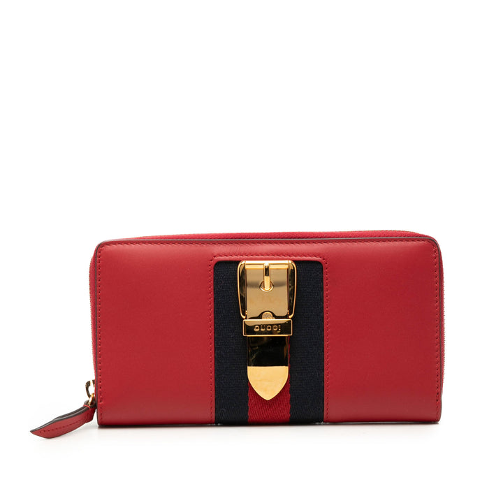 Gucci Cuir de veau Sylvie Zip Around Portefeuille
