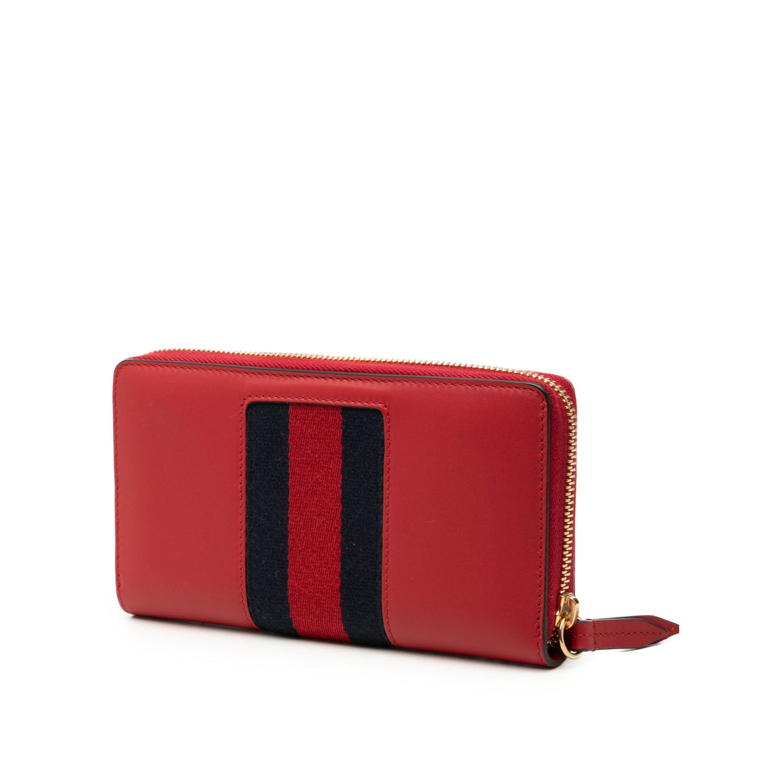 Gucci Cuir de veau Sylvie Zip Around Portefeuille
