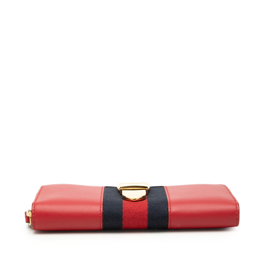 Gucci Cuir de veau Sylvie Zip Around Portefeuille