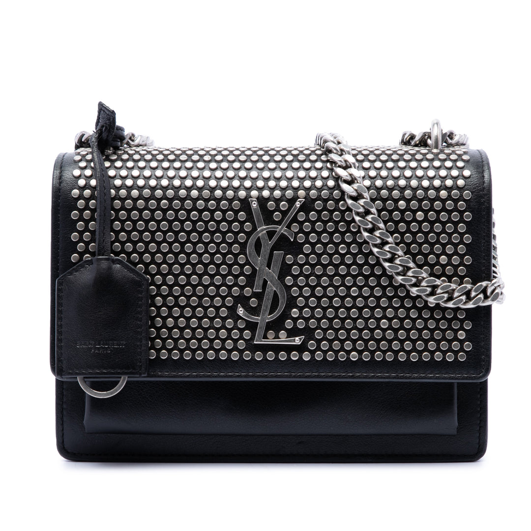 clouté Sunset Sac Petit Cuir de veau Noir