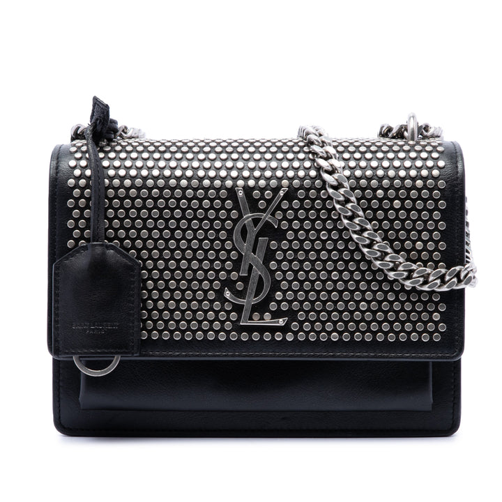 clouté Sunset Sac Petit Cuir de veau Noir