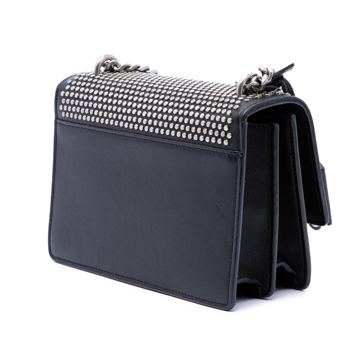clouté Sunset Sac Petit Cuir de veau Noir