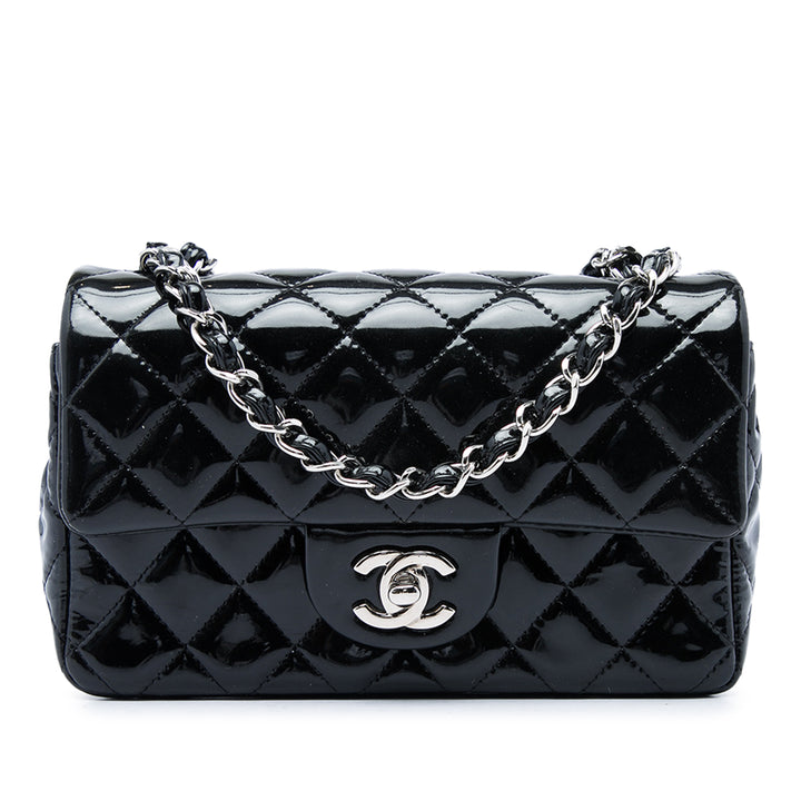 Chanel Classic Rectangulaire Rabat simple Mini Noir