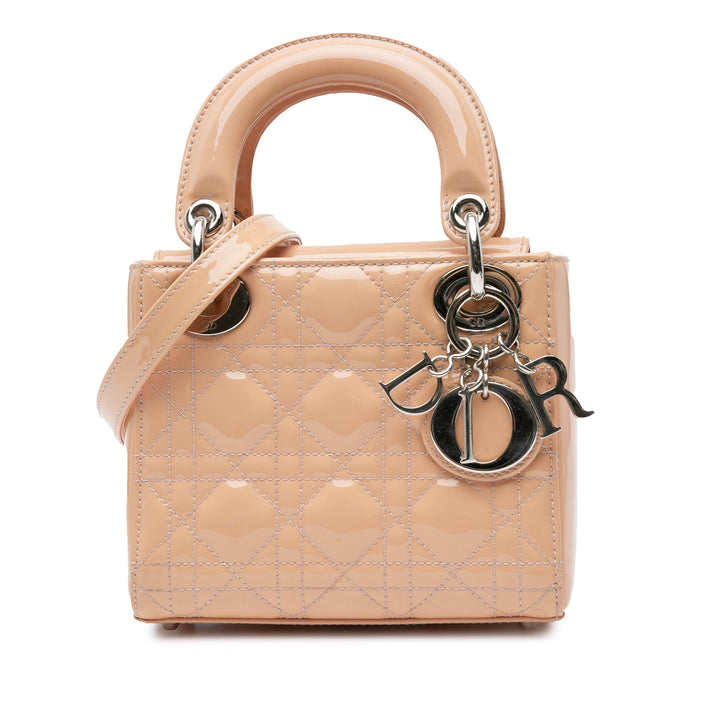 Mini Patent Cannage Lady Dior Brown - Gaby Paris