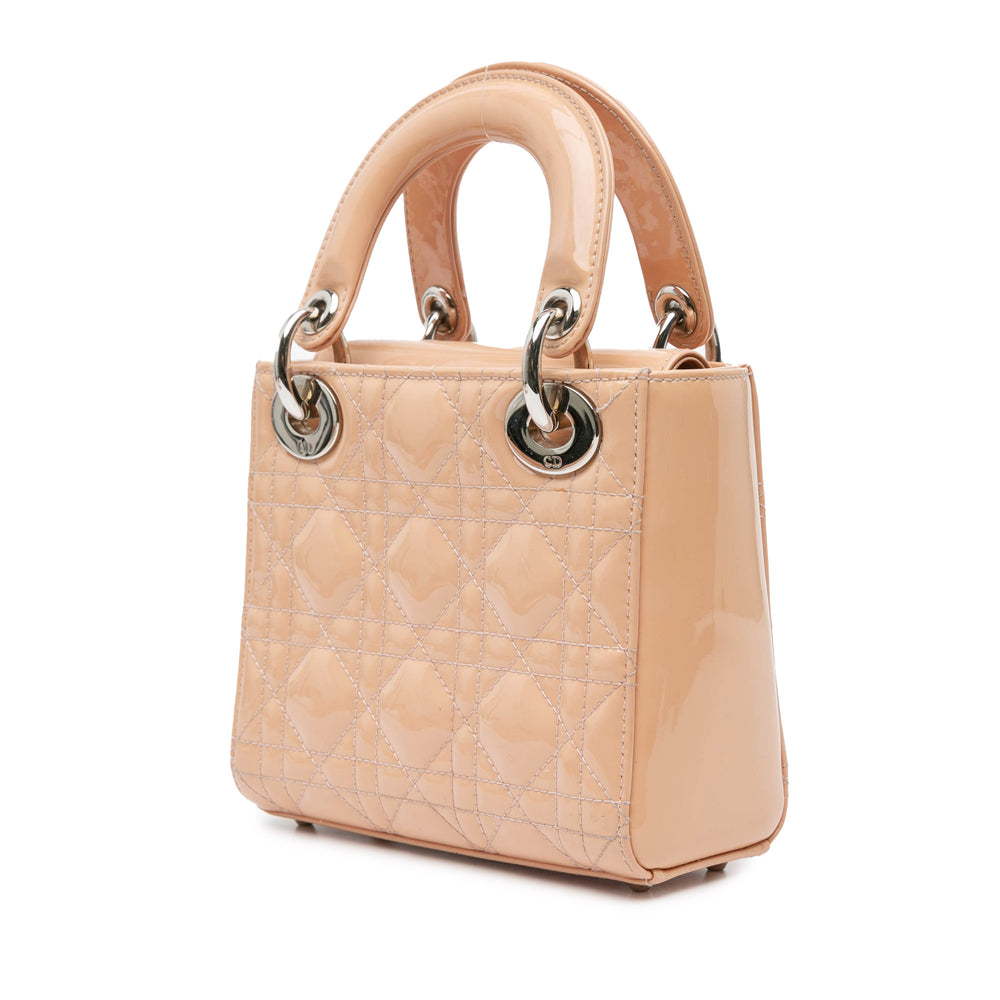 Mini Patent Cannage Lady Dior Brown - Gaby Paris