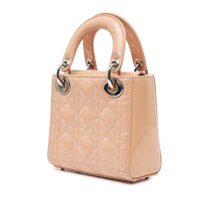 Mini Patent Cannage Lady Dior Brown - Gaby Paris