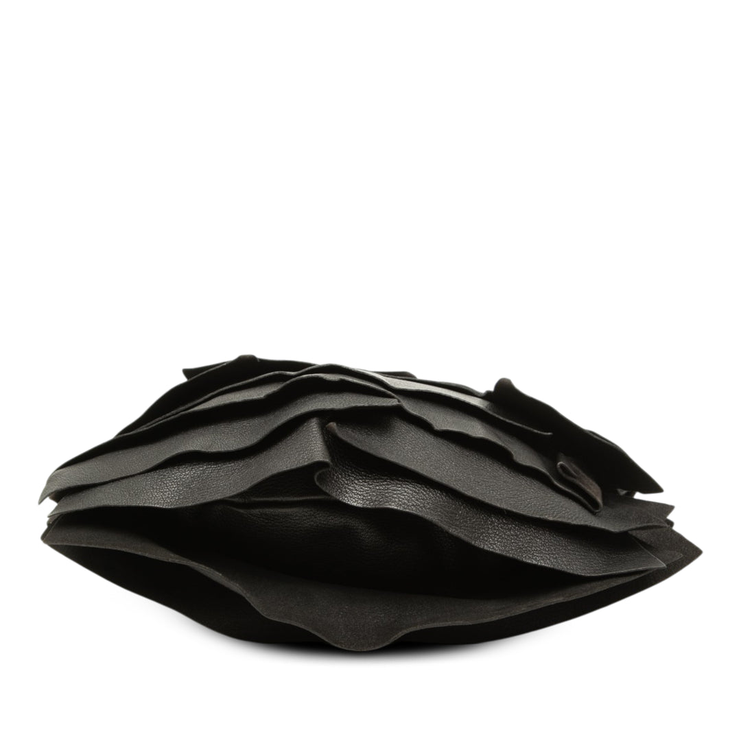 Saint Laurent Ruffled Saint Tropez Hobo Petit Noir – vue 3 – GABY PARIS