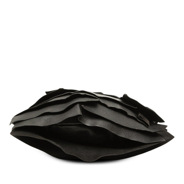 Saint Laurent Ruffled Saint Tropez Hobo Petit Noir – vue 3 – GABY PARIS