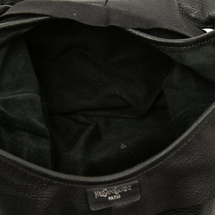 Saint Laurent Ruffled Saint Tropez Hobo Petit Noir – vue 4 – GABY PARIS