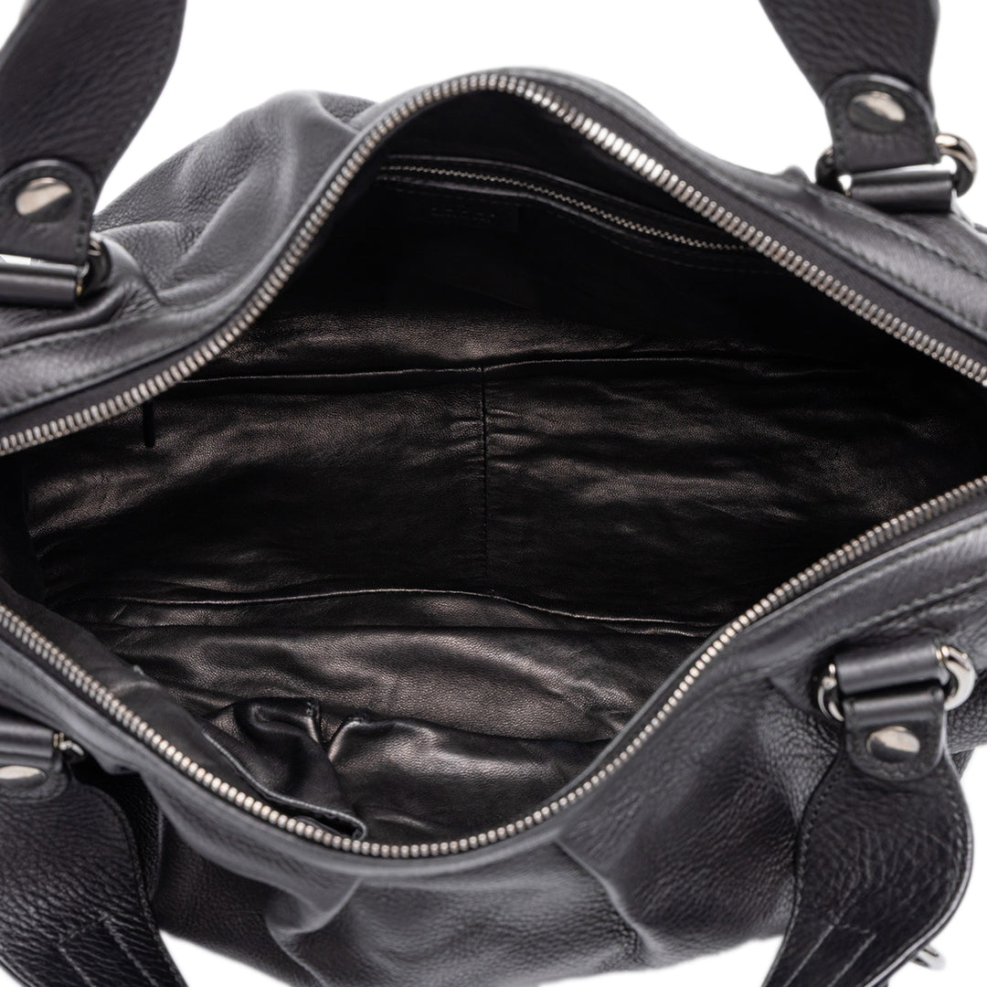 Gucci Sac à main Icon Bit Cuir de veau Noir – vue 4 – GABY PARIS