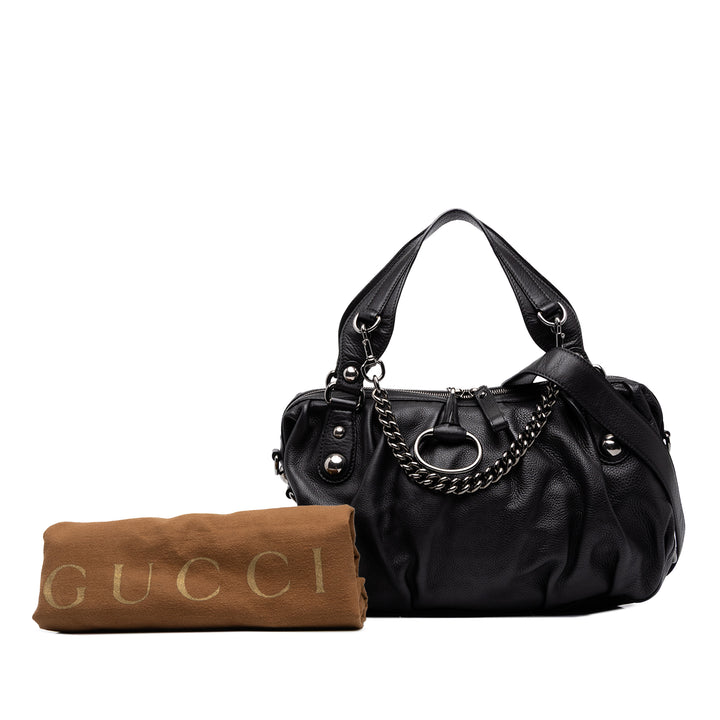 Gucci Sac à main Icon Bit Cuir de veau Noir – vue 7 – GABY PARIS