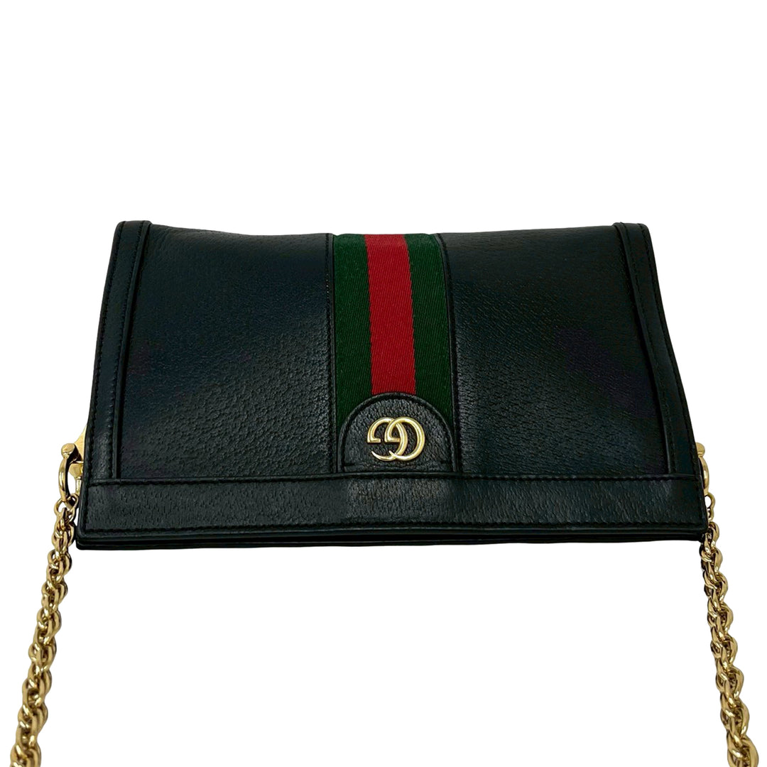 Gucci Small Cuir de veau Web Ophidia Chain Sac porté croisé