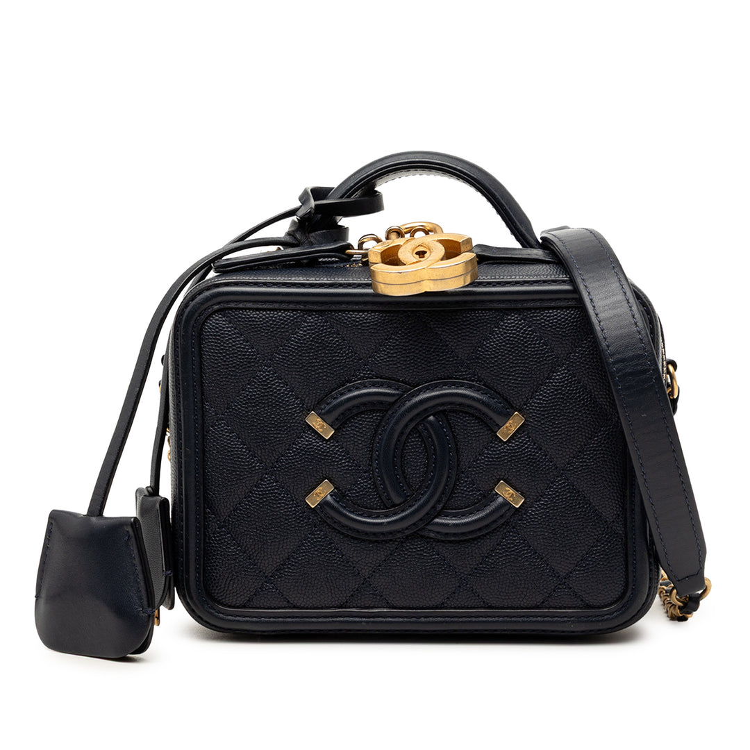 Chanel Small Caviar CC Filigree Vanity