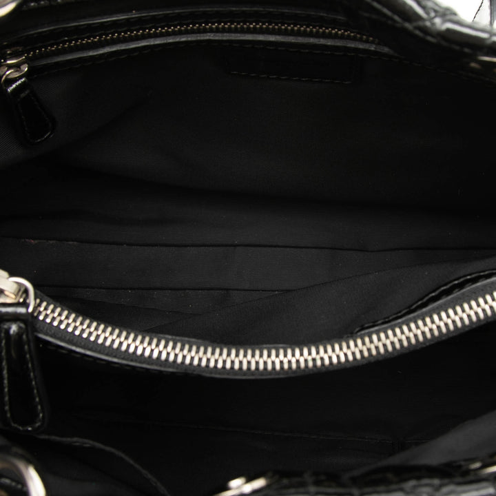 Dior Small Cuir verni Cannage Soft Zipped Shopping Cabas