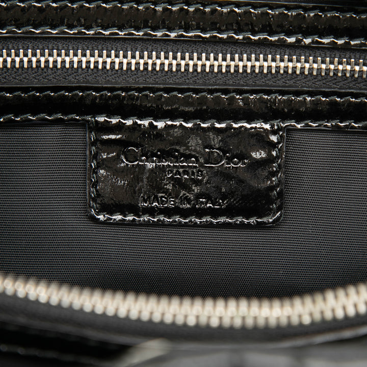 Dior Small Cuir verni Cannage Soft Zipped Shopping Cabas