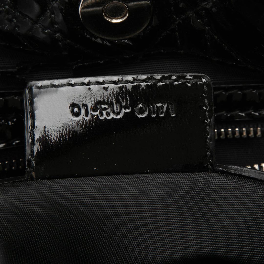 Dior Small Cuir verni Cannage Soft Zipped Shopping Cabas