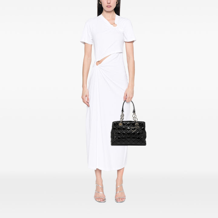 Dior Small Cuir verni Cannage Soft Zipped Shopping Cabas