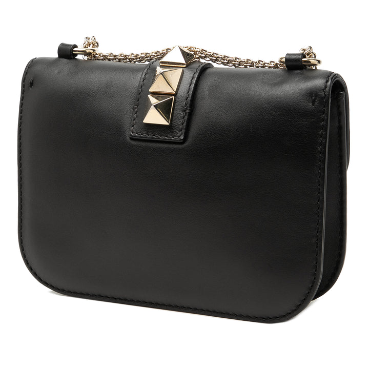 Valentino Small Cuir Rockstud Glam Lock Sac porté croisé