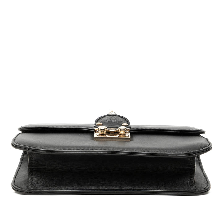 Valentino Small Cuir Rockstud Glam Lock Sac porté croisé