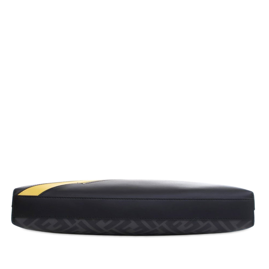 Fendi Zucca Coated Toile Diagonal Sac porté croisé Gris