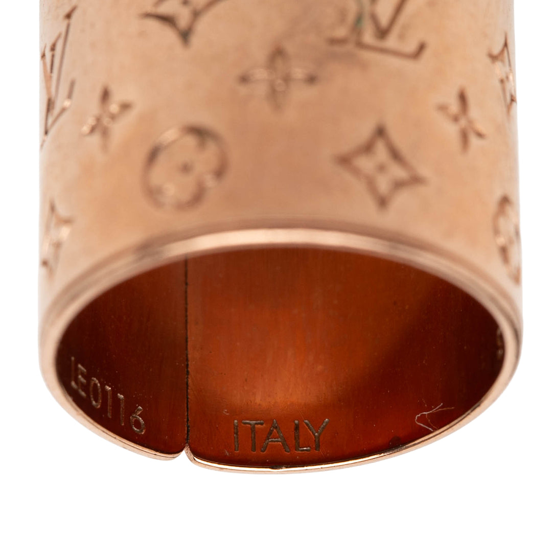 Louis Vuitton Brass Nanogram Bague Set Doré