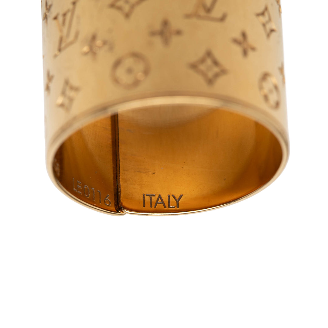 Louis Vuitton Brass Nanogram Bague Set Doré