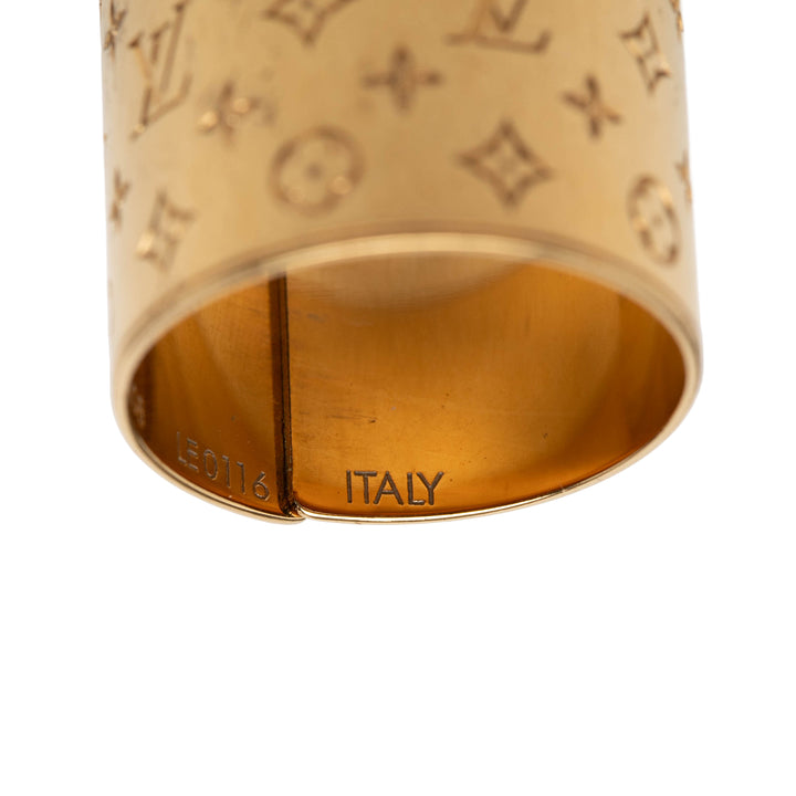 Louis Vuitton Brass Nanogram Bague Set Doré