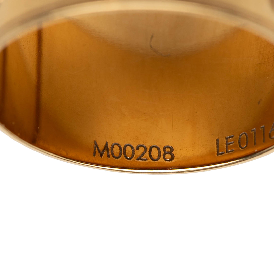 Louis Vuitton Brass Nanogram Bague Set Doré