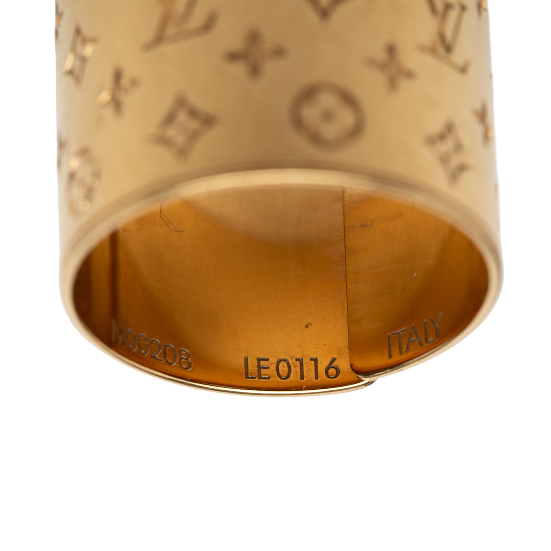 Louis Vuitton Brass Nanogram Bague Set Doré