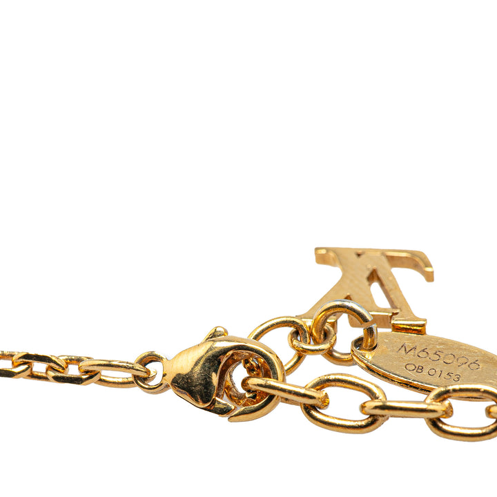 Gold Plated Crystal Gamble Necklace Gold - Gaby Paris