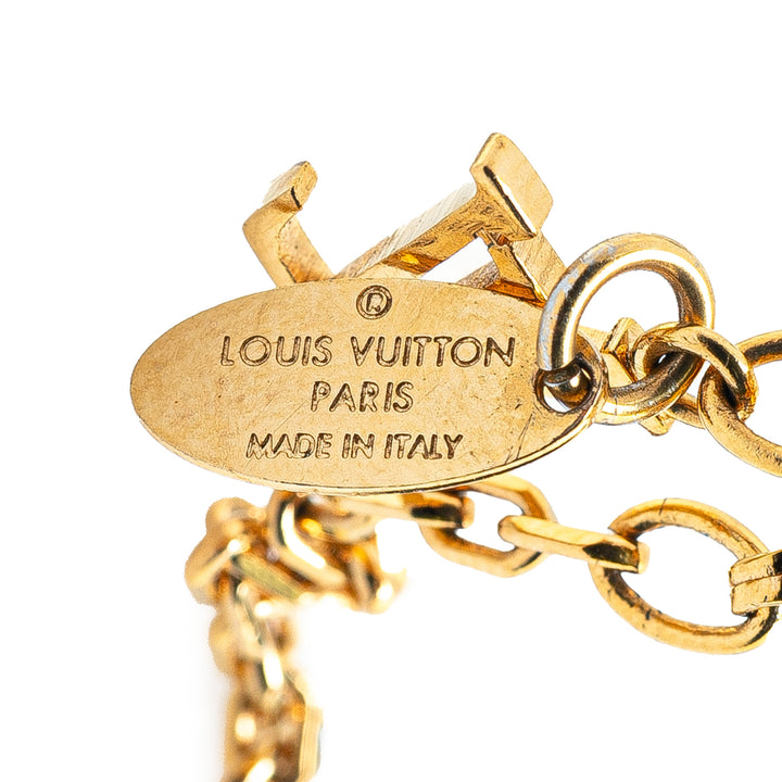 Gold Plated Crystal Gamble Necklace Gold - Gaby Paris