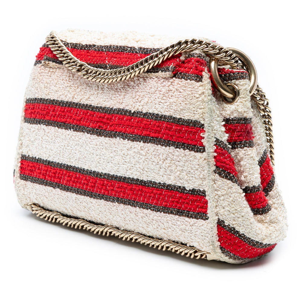 Chanel CC Quilted Tweed Striped Simple rabat Blanc – GABY PARIS Authentique