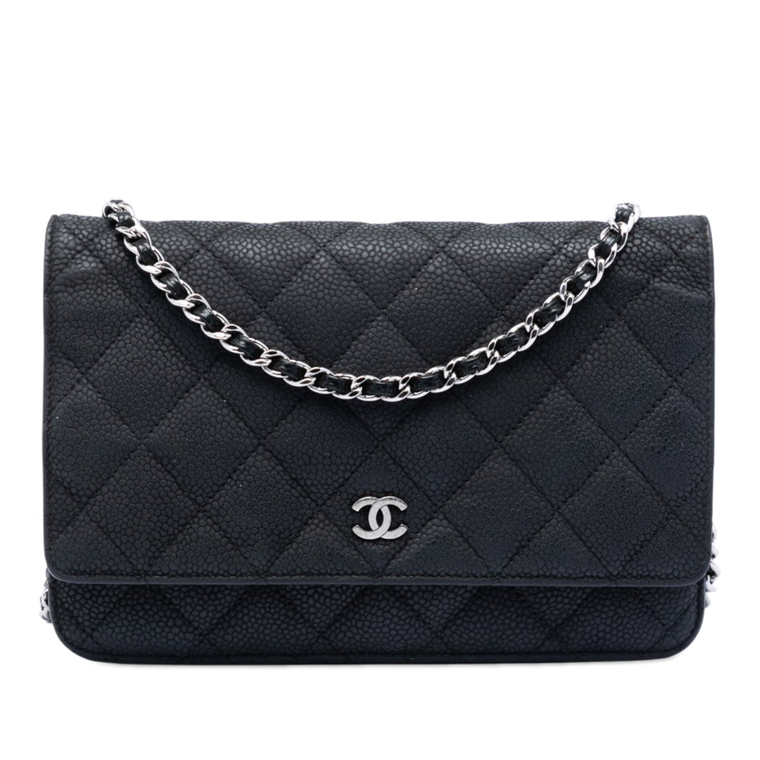 Chanel CC Matelassé Caviar Wallet on Chain