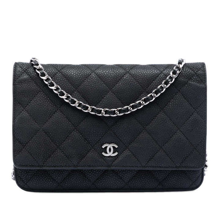 Chanel CC Matelassé Caviar Wallet on Chain