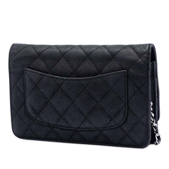 Chanel CC Matelassé Caviar Wallet on Chain