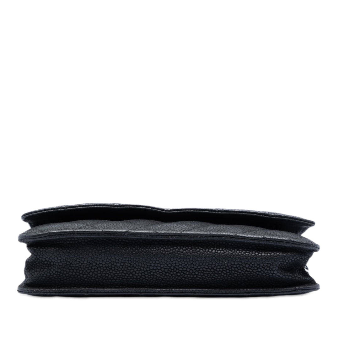 Chanel CC Matelassé Caviar Wallet on Chain
