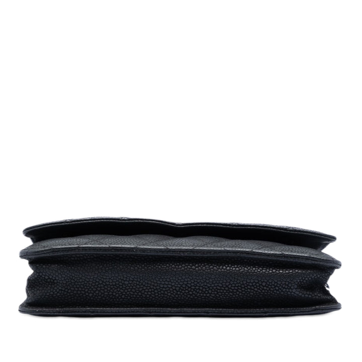 Chanel CC Matelassé Caviar Wallet on Chain