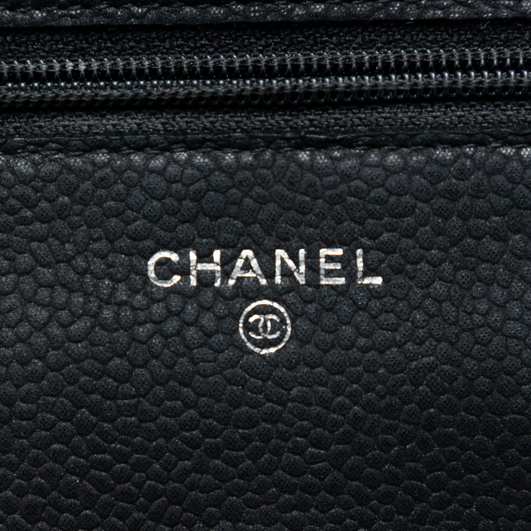 Chanel CC Matelassé Caviar Wallet on Chain