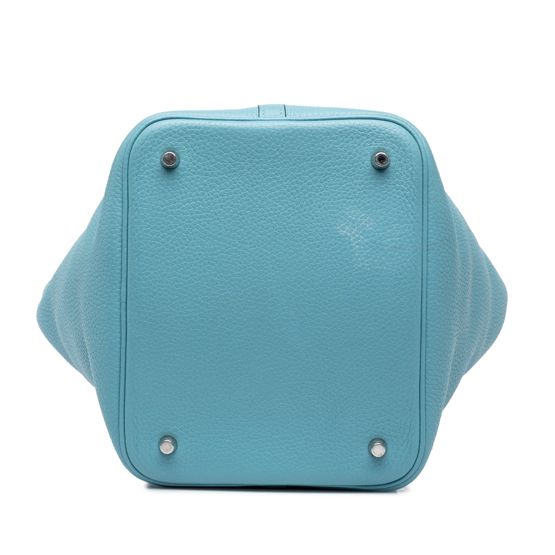 Hermès Sac à main Picotin Lock 18 Clémence Bleu – vue 3 – GABY PARIS