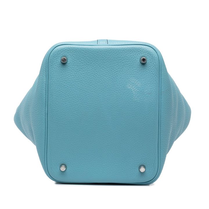 Hermès Sac à main Picotin Lock 18 Clémence Bleu – vue 3 – GABY PARIS