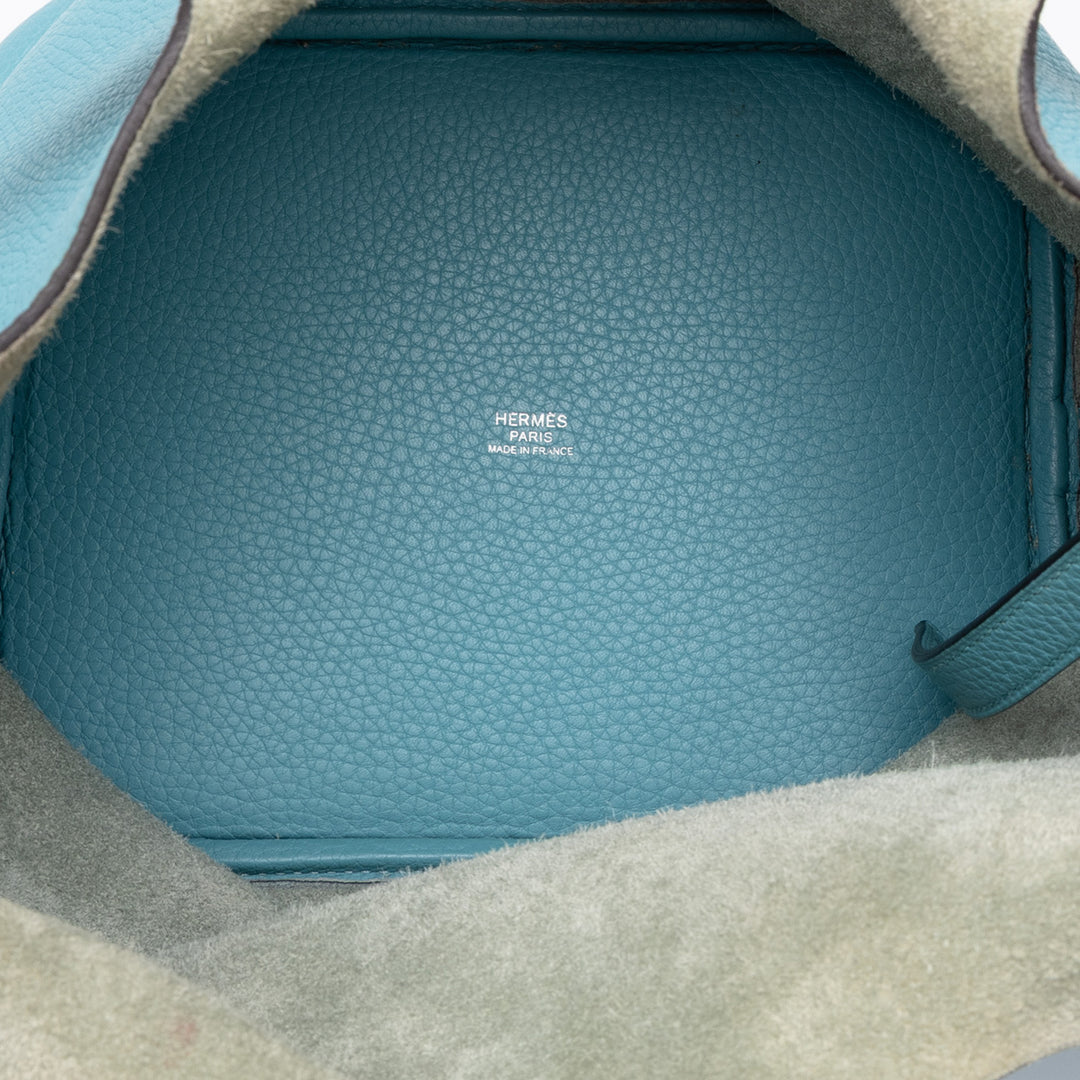 Hermès Sac à main Picotin Lock 18 Clémence Bleu – vue 4 – GABY PARIS