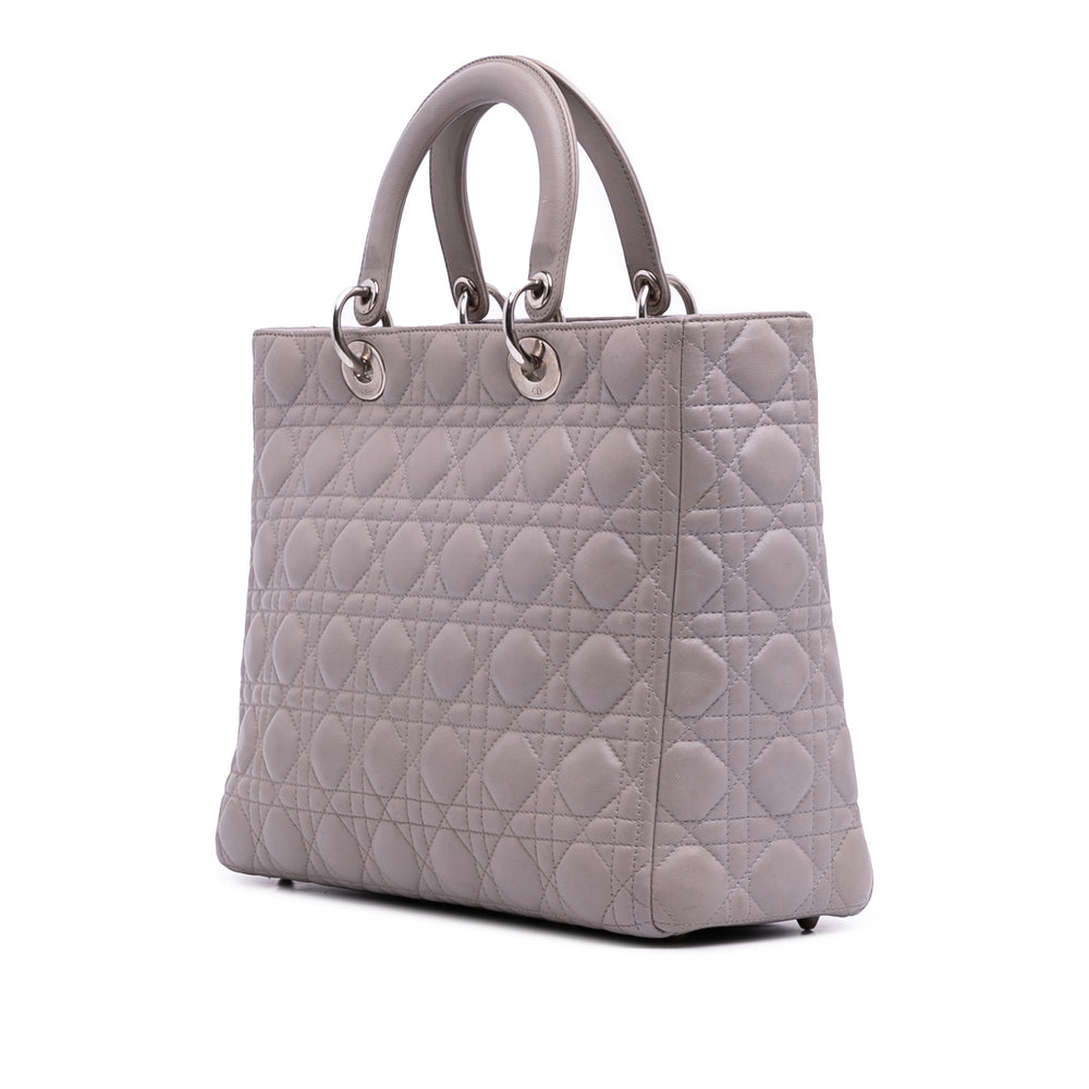 Dior Large Cuir d’agneau Cannage Lady Dior Violet – GABY PARIS Authentique