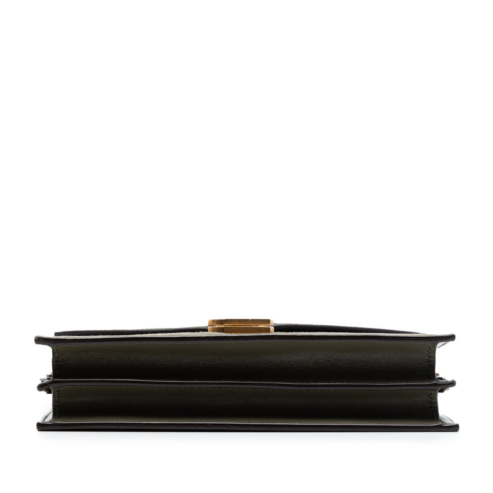 Saint Laurent Daim et Cuir de veau Monogram Cassandra Clasp Sac