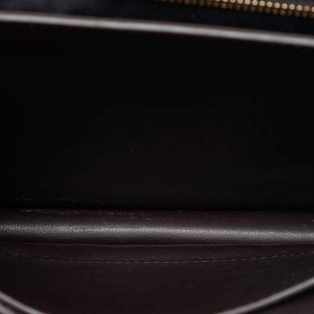 Saint Laurent Daim et Cuir de veau Monogram Cassandra Clasp Sac