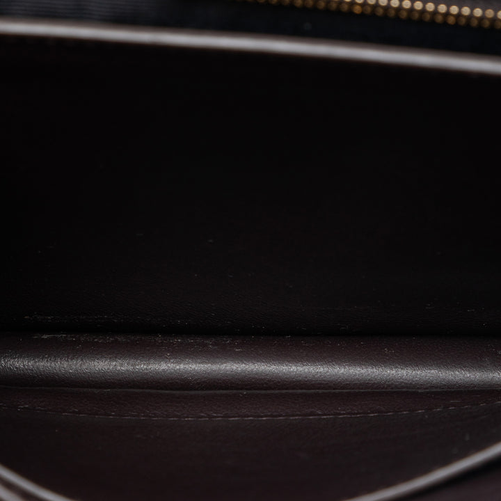 Saint Laurent Daim et Cuir de veau Monogram Cassandra Clasp Sac