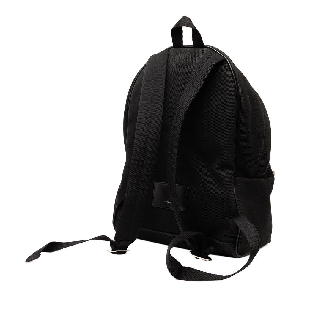 Saint Laurent Studded Toile City Sac à dos Noir – GABY PARIS Authentique