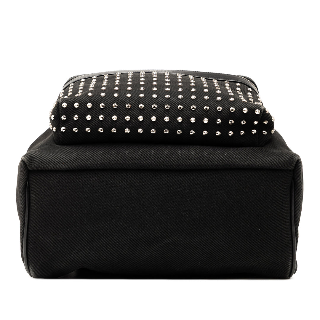 Saint Laurent Studded Toile City Sac à dos Noir – GABY PARIS Authentique