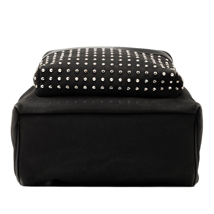 Saint Laurent Studded Toile City Sac à dos Noir – GABY PARIS Authentique
