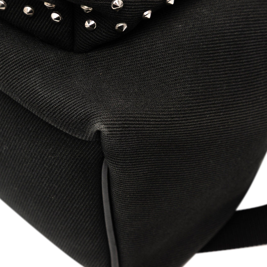 Saint Laurent Studded Toile City Sac à dos Noir – GABY PARIS Authentique